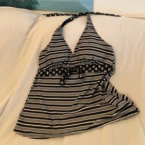 Amazon Ladies  Black/ White Swimtop